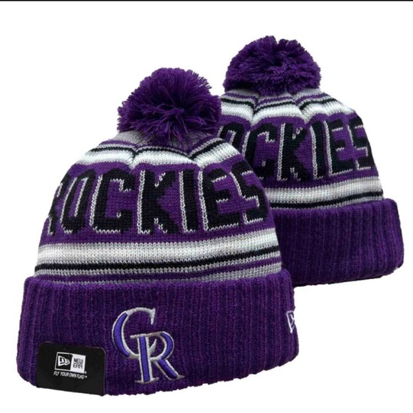 New Era MLB knit Pom beanie Rockies - Picture 1 of 1